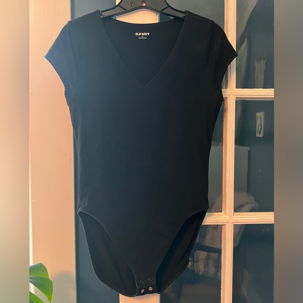 Old Navy V-Neck Bodysuit M Black